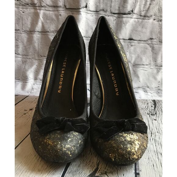 Chinese Laundry Fall for Glitter Women’s Heels Gold Size 8 M New in Box - Picture 2 of 9
